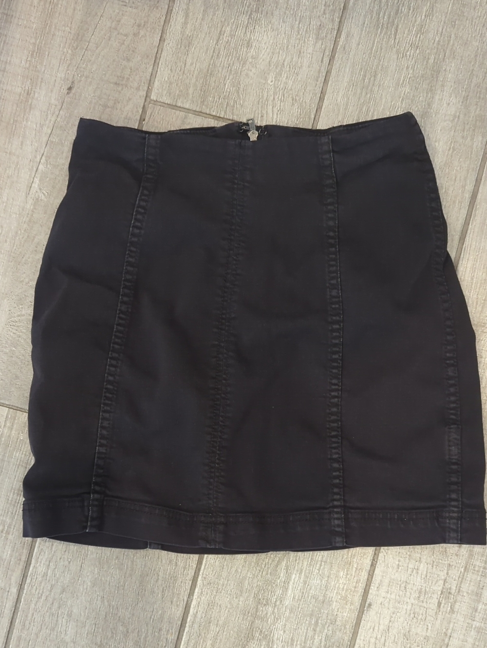 Free People Black Panelled Mini Skirt